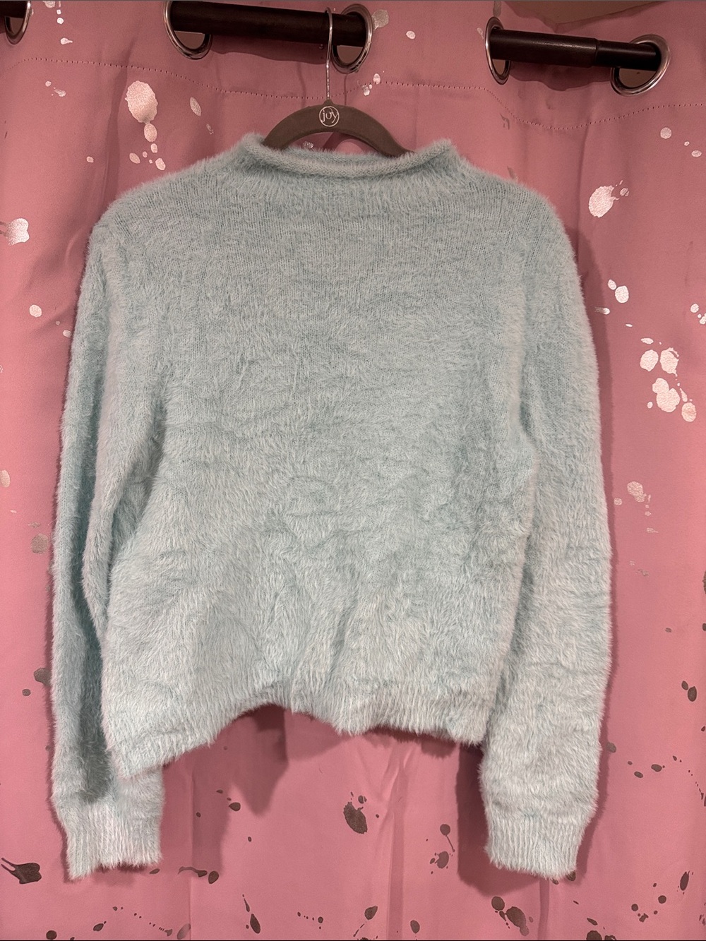 Universal Thread Fuzzy Crewneck Sweater in Pale Blue